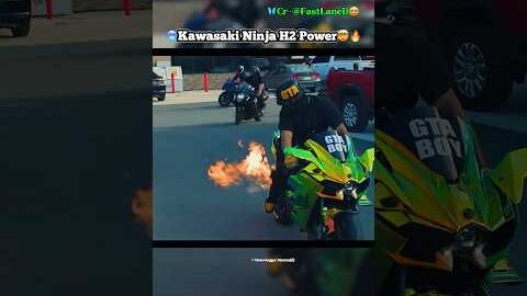 Kawasaki ninja h2 power🤯🔥#shorts #ytshorts