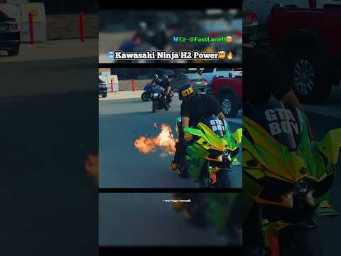 Kawasaki ninja h2 power🤯🔥#shorts #ytshorts