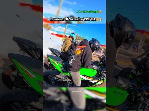 Burnout of Yamaha YZF r1🤯🔥#shorts #ytshorts