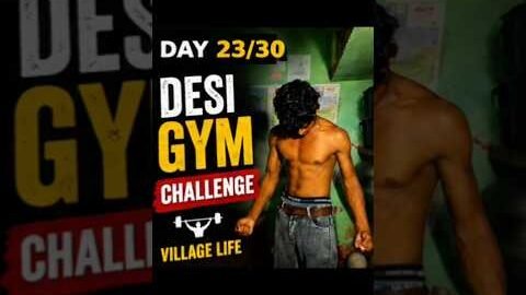 Day 23/30 Desi gym challenge💪🔥 village Life 💪 #homeworkout #fitness #viral #shorts
