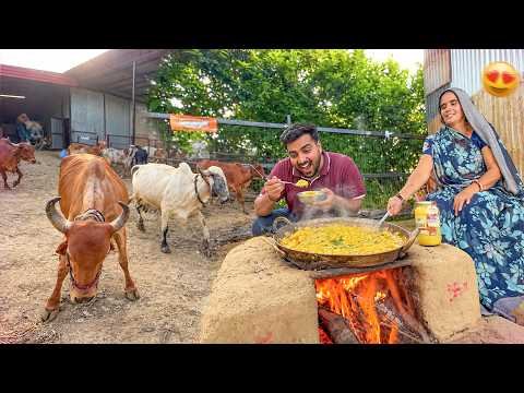 Gaayo Ke Sath Daal Baati & Bhutte Ka Khees 😋🐄 | Desi Style | Gayatri Ki Masti 😂