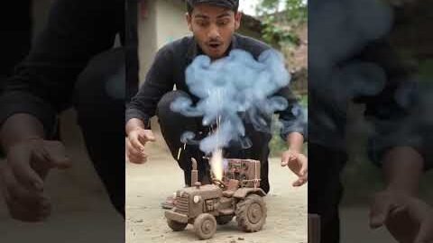 made a tractor-Dj from mud 🔥 Then the desi dance started #mudDj #dj #tractor Wala #Dj #mitti ka dj