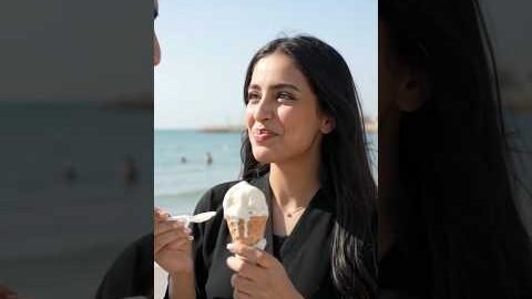 تحدي الآيس كريم على البحر #arabic #desi #respie #trending #viral #shorts
