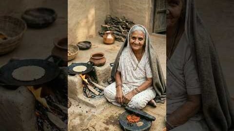 Dadi makes desi laal mirch chatni eat and fun #dadi #old #desi