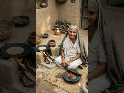 Dadi makes desi laal mirch chatni eat and fun #dadi #old #desi