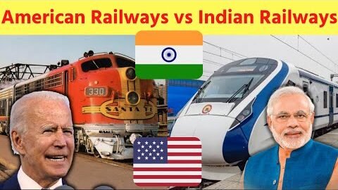Indian Railways vs American Railways Hindi | अमेरिका ट्रेन | Comparison 2021 | Train Videos #shorts