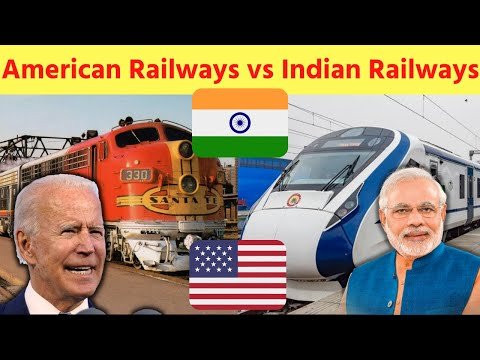 Indian Railways vs American Railways Hindi | अमेरिका ट्रेन | Comparison 2021 | Train Videos #shorts