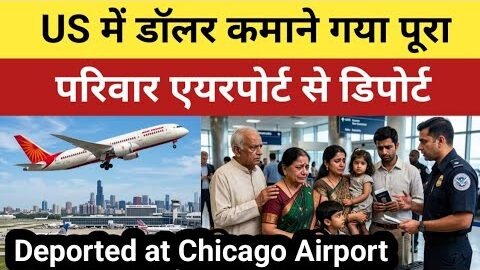 America में Dollar कमाने गई Gujrat की Family शिकागो Airport से Deport | US Visitor Visa Scam Exposed