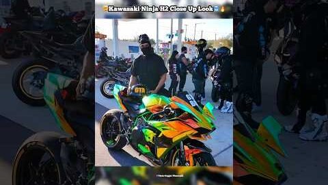 Kawasaki ninja h2 close up look🥶🔥#shorts #ytshorts