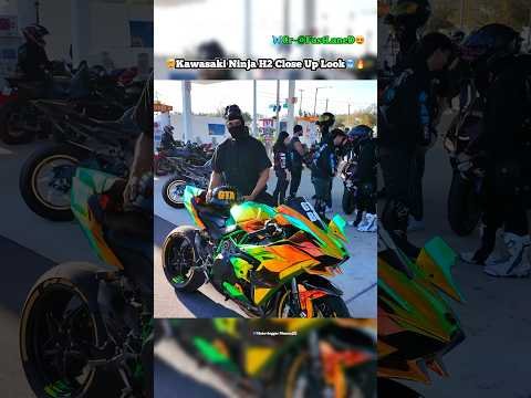Kawasaki ninja h2 close up look🥶🔥#shorts #ytshorts