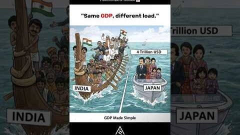 Same GDP, different load📈 #facts #india #japan #viral #foryou