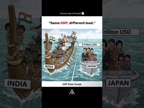 Same GDP, different load📈 #facts #india #japan #viral #foryou