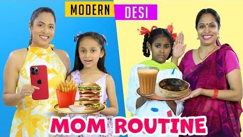 My Mom Routine – Desi vs Modern | Indian Family Sketch Comedy | ShrutiArjunAnand