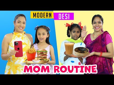 My Mom Routine – Desi vs Modern | Indian Family Sketch Comedy | ShrutiArjunAnand