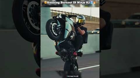 Running Burnout of ninja h2🥶🔥#shorts #ytshorts