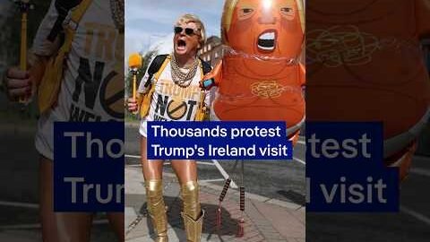 Thousands protest Trump visit to Ireland | DW News