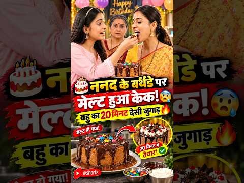 Nanad Ke Birthday Par Melt Hua Cake! Bahu Ka 20 Minute Desi Jugaad 🤯🔥 #shorts