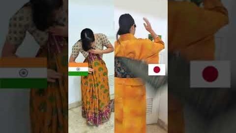भारत🇮🇳 vs जापान🇯🇵 पारंपरिक कपड़ों में अंतर! सारी और कीमोनो | Mayo Japan