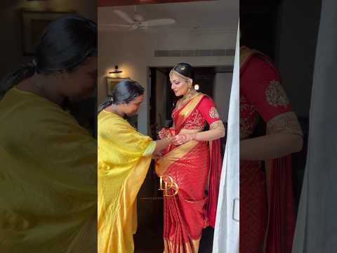 Saree Draping for Ahaana Krishna ❤️ #ahaanakrishna #edit #viral #shorts #trending #new #saree