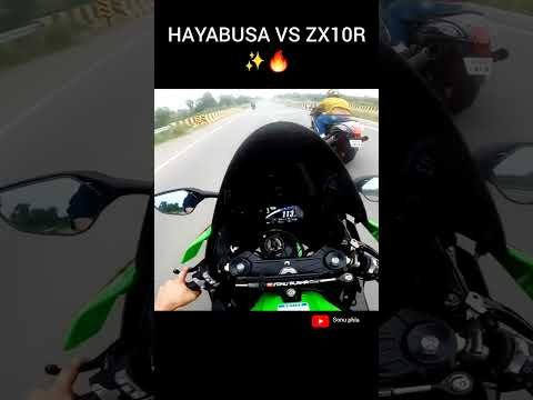 Kawasaki zx10r vs Hayabusa drag race 🔥🔥 #motovlog #shorts #viral #short #zx10r #hayabusa #superbike