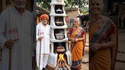 🔥Desi Stove with animal Design 🥰Grandma Unique Village Cooking Jugaad #DesiJugaad #VillageCooking