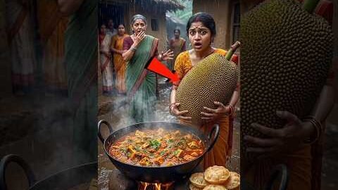 Guests Came Suddenly! 😱 One Jackfruit Saved the Whole Village Feast! | Desi Cooking Story