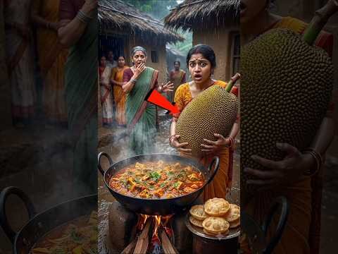 Guests Came Suddenly! 😱 One Jackfruit Saved the Whole Village Feast! | Desi Cooking Story