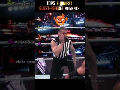 😂😱Ranking Funniest Guest-Referee Moments 😂🔥 #wwe