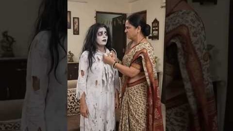 Bhootni Ko Mummy Ne Pakad Liya 😂 | Funny Comedy Video | Desi Comedy #shorts