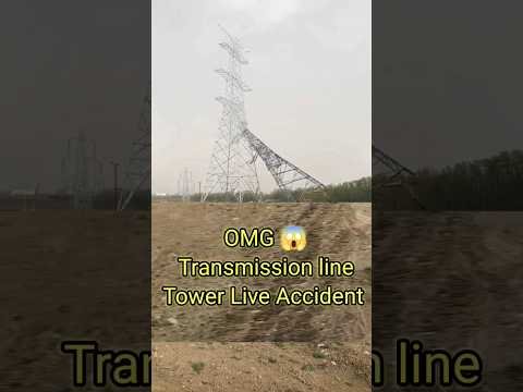 Transmission line tower 🗼 live accident #transmission #youtubeshorts #trend #viral