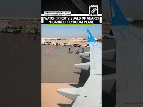 First visuals of nearly ‘hijacked’ Flydubai Flight en route to Israel after landing in Saudi Arabia
