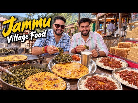 Village Style Desi Food of INDIA | Makki Ki Roti, Sarson Ka SAAG, Desi Paneer BHURJI, Rajma Chawal
