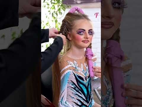 From Competition to Beauty Salon: A Gymnast’s Makeup Transformation #shorts