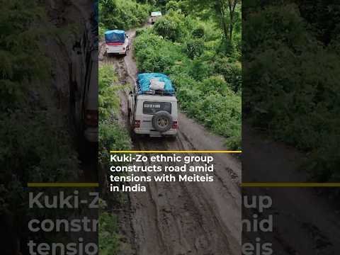 Kuki-Zo ethnic group constructs road amid tensions with Meiteis in India | 101 East #shorts