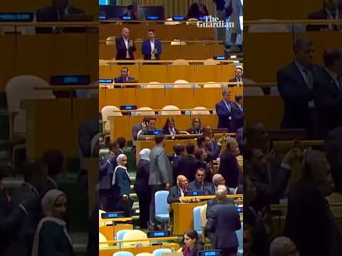 UN delegates walk out of Benjamin Netanyahu’s United Nations general assembly speech