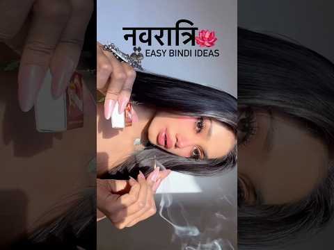 Easy bindi hacks for Navratri 🪷🫶🏽🦚 #navratri #desi #fashion