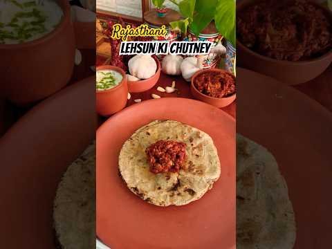 Desi Style Lehsun Chutney 🧄🌶️ #rajasthan #indianfood #viralrecipe #food #shorts #desi #shortsviral