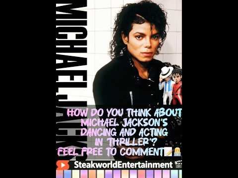 HOW DO YOU THINK ABOUT MICHAEL JACKSON DANCING & ACTING IN THRILLER⁉️FEEL FREE TO COMMENT🕺📝#shorts