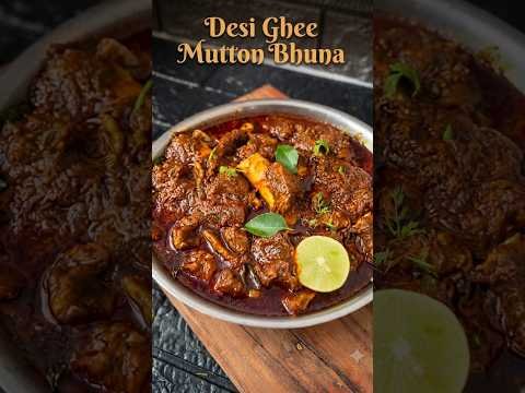 Desi Ghee Mutton Bhuna | #food #cooking #mutton #shorts #trending #video #viral #youtubeshorts #reel