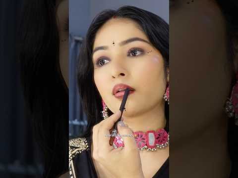 Lip combo ✨🪞 #lipcombo #lipstick #lipliner #new #navratri #desi