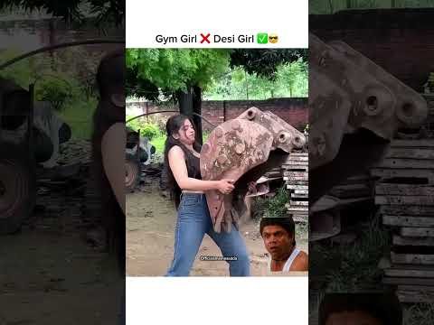 Power Of Desi Girl 😎 #funny #memeclip #comedy