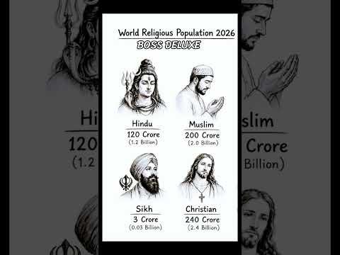 Weltweite religiöse Bevölkerung 2026 #shorts #religion #welt #viral