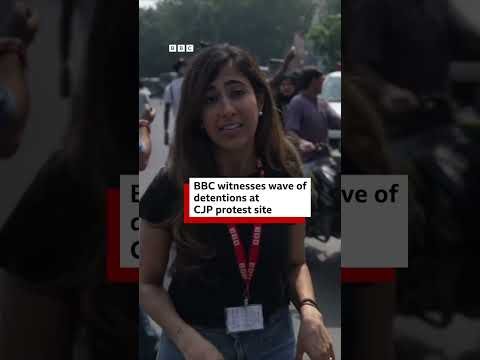 BBC witnesses wave of detentions at CJP protest site | BBC News India
