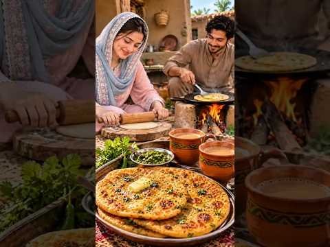 Aloo Paratha, Hari Chutney Aur Chai Gaon Ka Desi Nashta ❤️ |  Village Life #Shorts Village Life