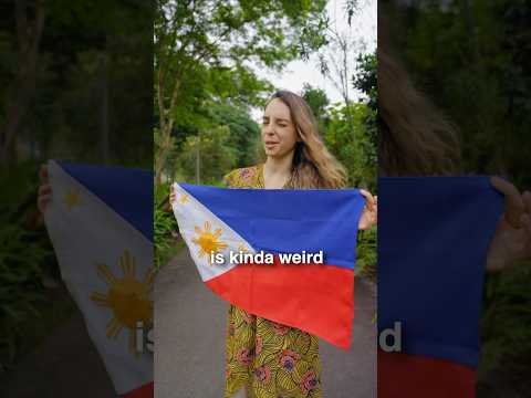 The Philippines flag is kinda… WEIRD?😳#philippines #american #philippineflag #history #flags #fyp