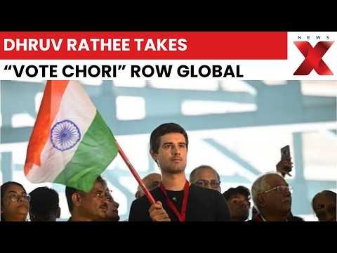 Dhruv Rathee London Protest: YouTuber Calls Out “Vote Chori” And “Murder Of Democracy” | NewsX