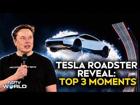Tesla Roadster Unveiled: Top Moments Of Elon Musk’s New Flying Car