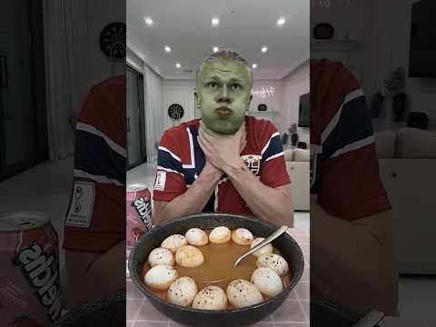Haaland fooled everyone!😘🥚🥚🍲😂#haaland #funny #trending #viral #mbappe#foryou#shorts