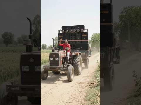 Desi Tractor DJ Setup 🚜🔊 | Full Power!#GaonKiMasti #funny #youtubeshorts #trending #newreel